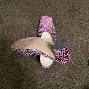 Special occasion square tip shoes.